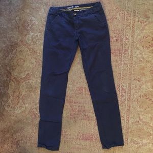 Navy blue khaki slim skinny pants